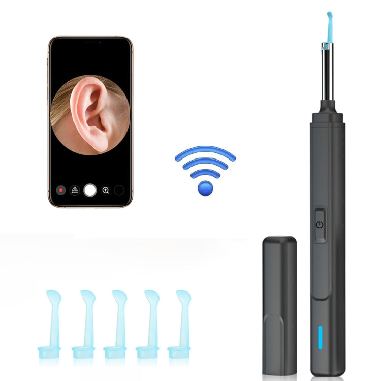 H02006 WiFi Smart Visual Ear Pick HD Digital Mouth Nose Ear Endoscope (Black) - Ear Care Tools by PMC Jewellery | Online Shopping South Africa | PMC Jewellery