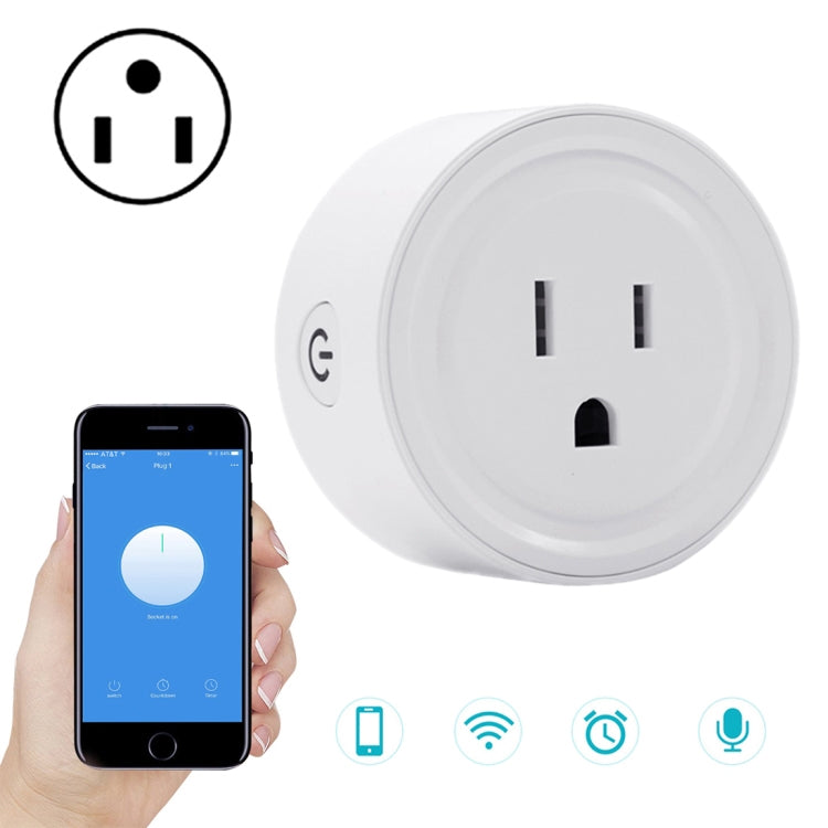 SA-003 10A Mini WiFi Plug Timing Smart Socket Works with Alexa & Google Home, AC 100-240V, US Plug - Smart Socket by PMC Jewellery | Online Shopping South Africa | PMC Jewellery