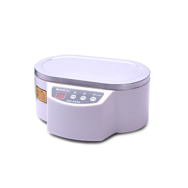 BAKU BK-9050 30W / 50W Adjustable 0.6L LCD Display Ultrasonic Cleaner, AC 220V(White) - Ultrasonic Cleaner by BAKU | Online Shopping South Africa | PMC TechLife | Buy Now Pay Later Mobicred