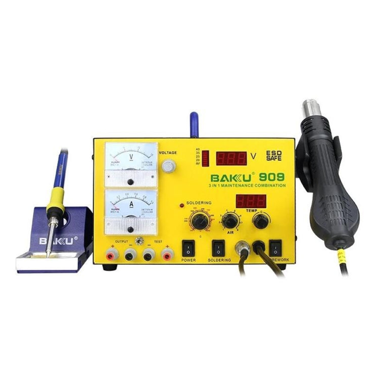 BAKU BK-909 BGA Rework Solder Station Hot Air Gun Welder Equipment, EU Plug - Soldering Iron Set by BAKU | Online Shopping South Africa | PMC Jewellery | Buy Now Pay Later Mobicred