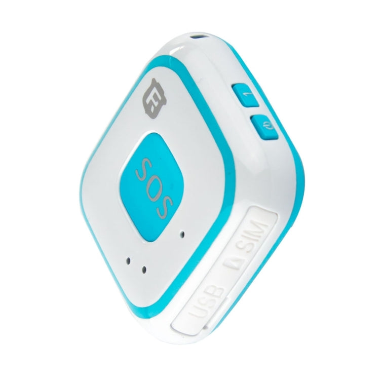 REACHFAR V28 Necklace Style GSM Mini LBS WiFi AGPS Tracker SOS Communicator(Blue) - free shipping - PMC TechLife - Order now!