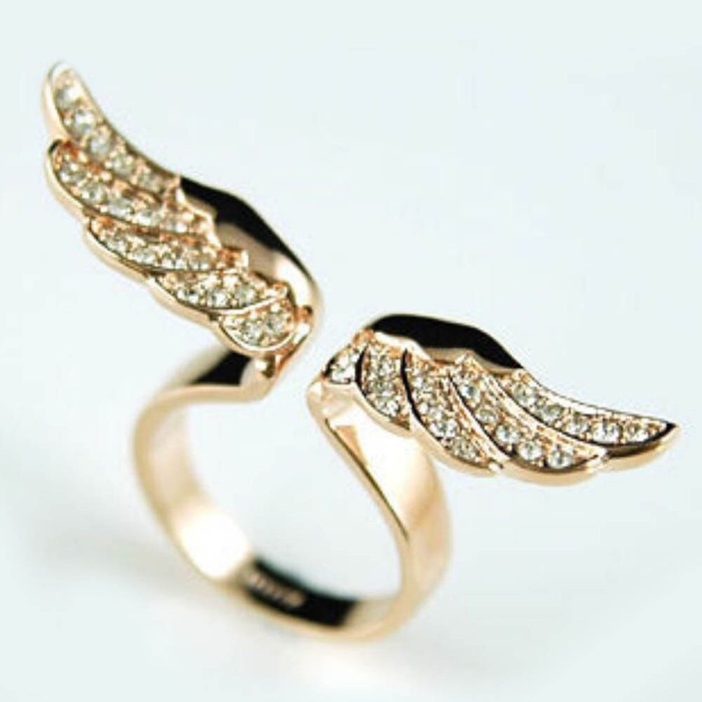 Golden Angel Wings Shaped Ring - Rings by PMC TechLife SA | Online Shopping South Africa | PMC TechLife | Buy Now Pay Later Mobicred