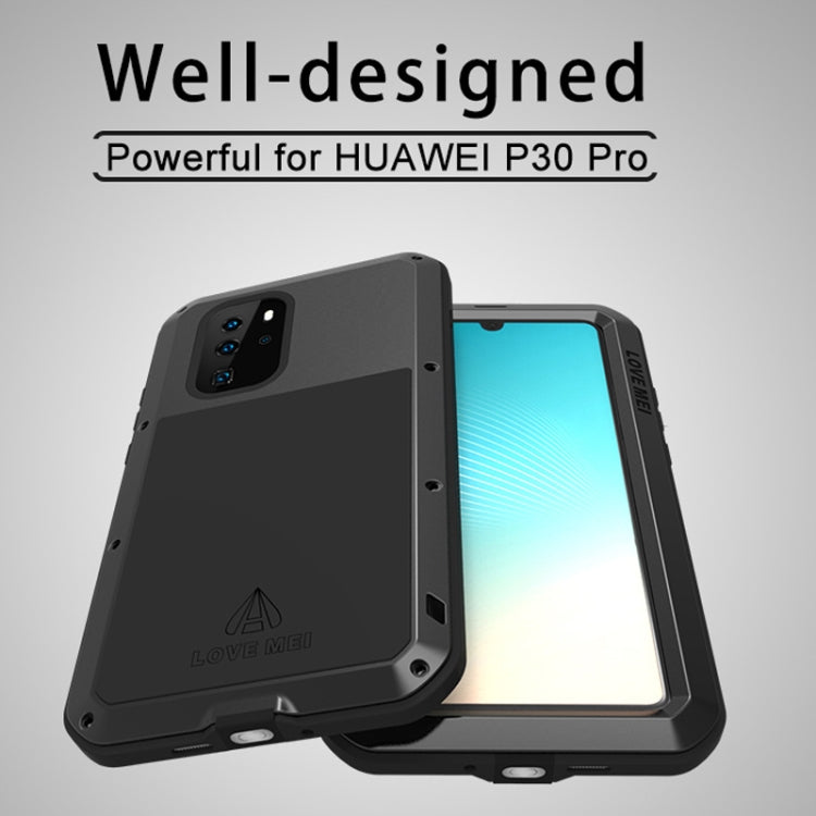 LOVE MEI Powerful Dustproof Shockproof Splashproof Metal + Silicone Combination Case for Huawei P30 Pro (Silver) - Huawei Cases by LOVE MEI | Online Shopping South Africa | PMC Jewellery | Buy Now Pay Later Mobicred