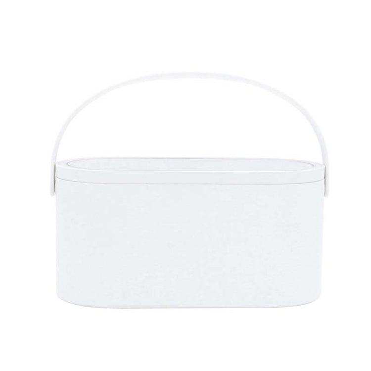 Portable Cosmetic Case Cosmetic Storage Box with Handle & Makeup Mirror & Table Lamp (White) - Storage Boxes by PMC Jewellery | Online Shopping South Africa | PMC Jewellery