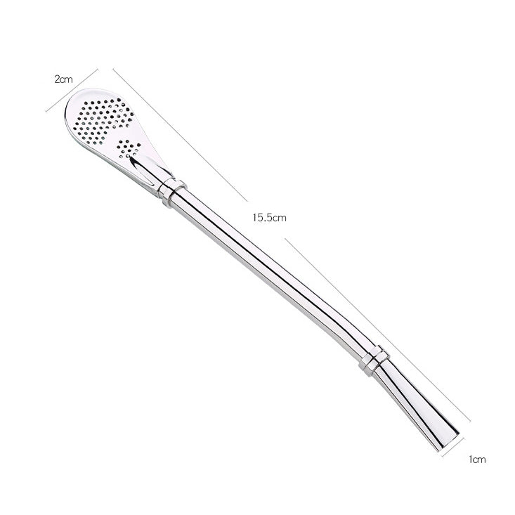 Stainless Steel Tea Leaf Filtered Drinking Straw Herb Tea Filter Tea Strainer Juice Cafe Coffee Stirring Spoon - free shipping - PMC TechLife - Order now!