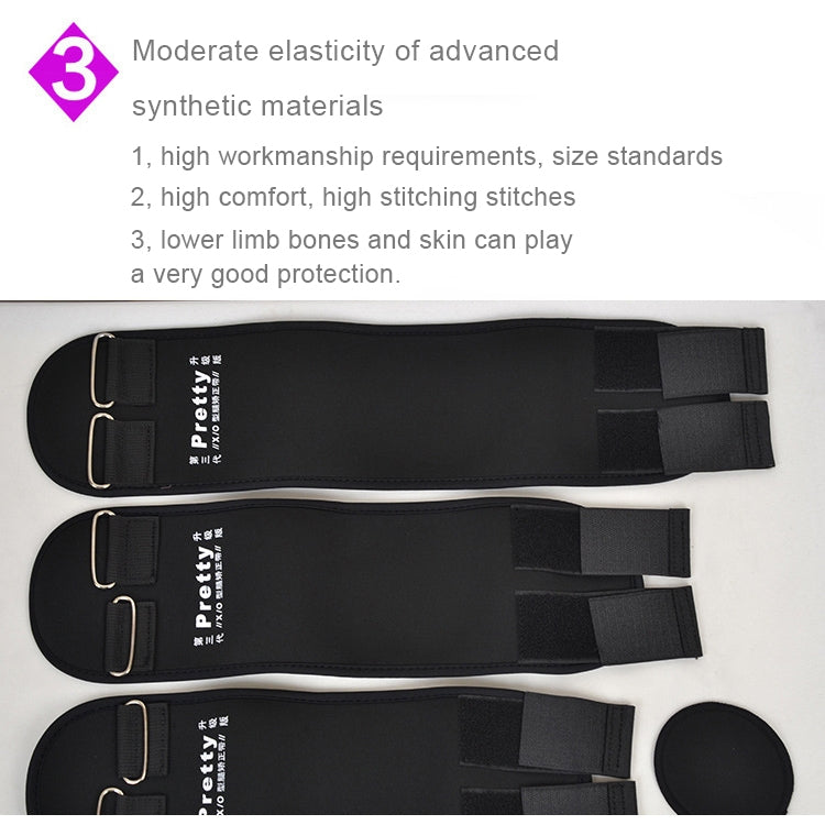 3 PCS/Set Leg Posture Corrector O/X-type Bowlegs Orthotic Bandage Straightening Belt Band, Size: XXL(Black) - Corrector by PMC Jewellery | Online Shopping South Africa | PMC Jewellery