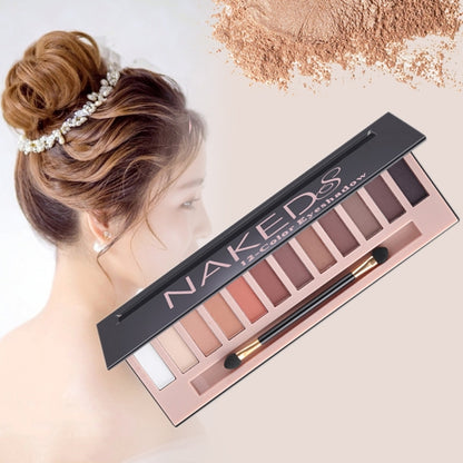 5673 Cosmetic 12 Colors Matte Earth Color Naked Eye Shadow Makeup Palette with Brush Set - Eye Shadow by PMC Jewellery | Online Shopping South Africa | PMC Jewellery