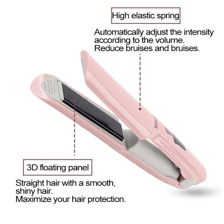 Wireless Mini USB Rechargeable Hair Straightener Hair Curler Double Purpose Hair Splint(Pink) - Hair Curler by PMC Jewellery | Online Shopping South Africa | PMC Jewellery