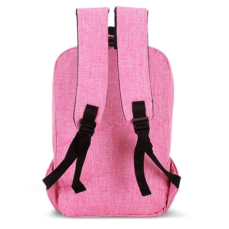 Universal Multi-Function Canvas Cloth Laptop Computer Shoulders Bag Business Backpack Students Bag, Size: 43x28x12cm, For 15.6 inch and Below Macbook, Samsung, Lenovo, Sony, DELL Alienware, CHUWI, ASUS, HP(Magenta) - Backpack by PMC Jewellery | Online Shopping South Africa | PMC Jewellery