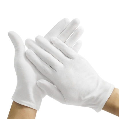 12 Pairs Pure Cotton Working Gloves, Medium Thick Size：Free Size - Safety Gloves by PMC Jewellery | Online Shopping South Africa | PMC Jewellery | Buy Now Pay Later Mobicred