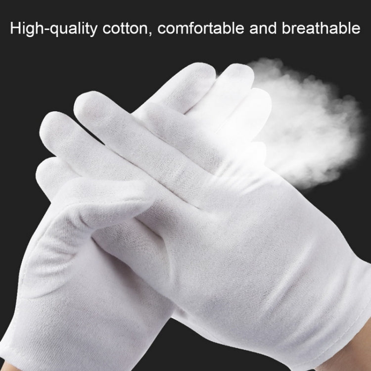 12 Pairs Pure Cotton Working Gloves, Medium Thick Size：Free Size - Safety Gloves by PMC Jewellery | Online Shopping South Africa | PMC Jewellery | Buy Now Pay Later Mobicred