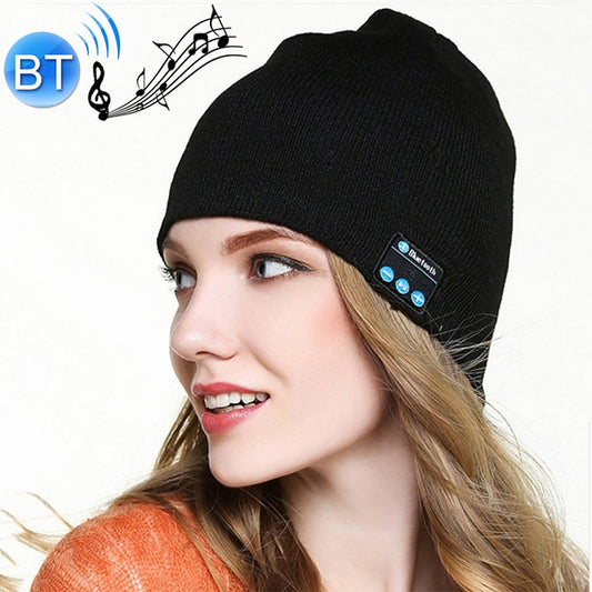 Bluetooth 5.0 Wireless Call Music Warm Knitted Hat (Black) - Knitted Cap by PMC Jewellery | Online Shopping South Africa | PMC Jewellery