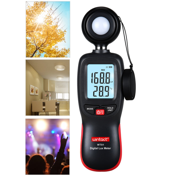 Wintact WT81 Digital Light Lux Meter for Factory / School / House Various Occasion, Range: 0-200,000 Lux (Black) - Light & Sound Meter by Wintact | Online Shopping South Africa | PMC Jewellery | Buy Now Pay Later Mobicred