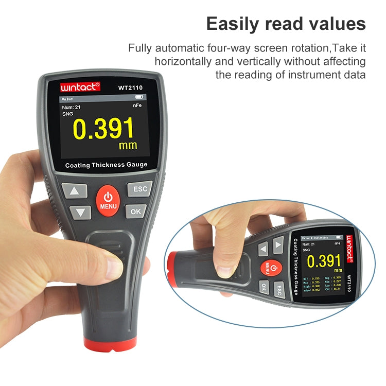 Wintact WT2110 Color Screen Display Coating Thickness Gauge - free shipping - PMC TechLife - Order now!