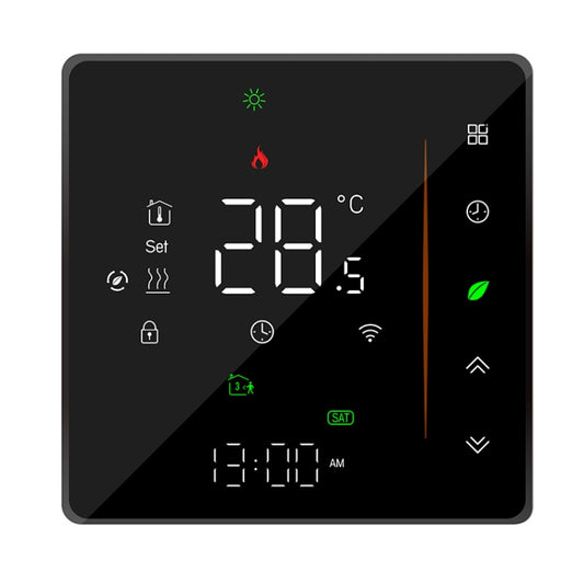 BHT-006GBLW 95-240V AC 16A Smart Home Heating Thermostat for EU Box, Control Electric Heating with Only Internal Sensor & External Sensor & WiFi Connection (Black) - Thermostat & Thermometer by PMC Jewellery | Online Shopping South Africa | PMC Jewellery