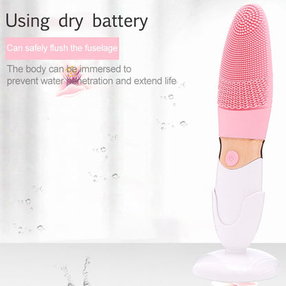 CNaier AE-618 Battery-powered Silicone Acoustic Wave Face Skin Care Electric Facial Cleanser (Pink) - Cleanser by CNaier | Online Shopping South Africa | PMC Jewellery | Buy Now Pay Later Mobicred