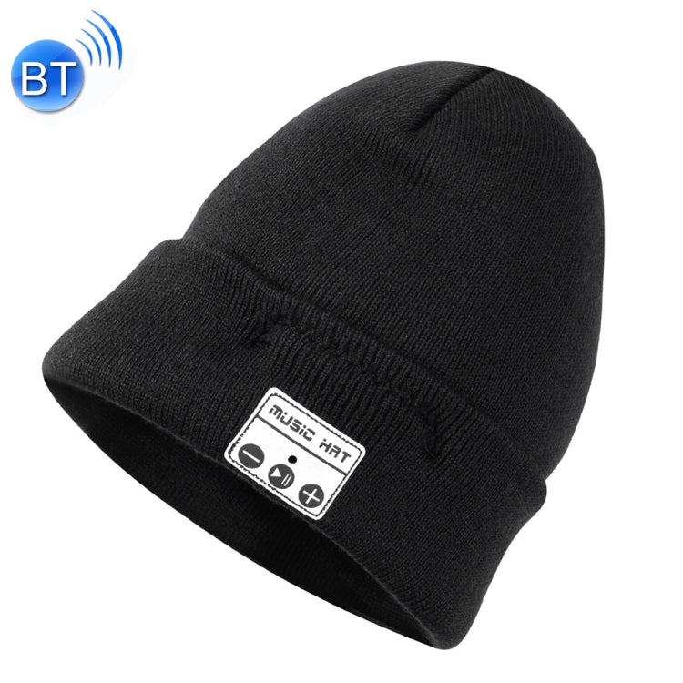 Bluetooth Warm Knit Hat, Supports Phone Answering & Bluetooth Photo Taking & Music Playing (Black) - Knitted Cap by PMC Jewellery | Online Shopping South Africa | PMC Jewellery