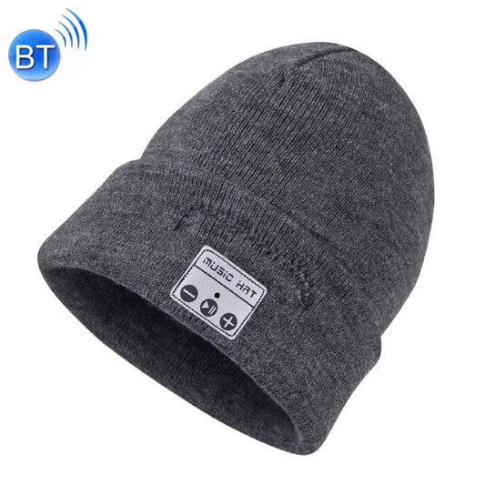 Bluetooth Warm Knit Hat, Supports Phone Answering & Bluetooth Photo Taking & Music Playing (Grey) - Knitted Cap by PMC Jewellery | Online Shopping South Africa | PMC Jewellery