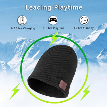 Bluetooth Warm Knit Hat, Supports Phone Answering & Bluetooth Photo Taking & Music Playing (Black) - Knitted Cap by PMC Jewellery | Online Shopping South Africa | PMC Jewellery