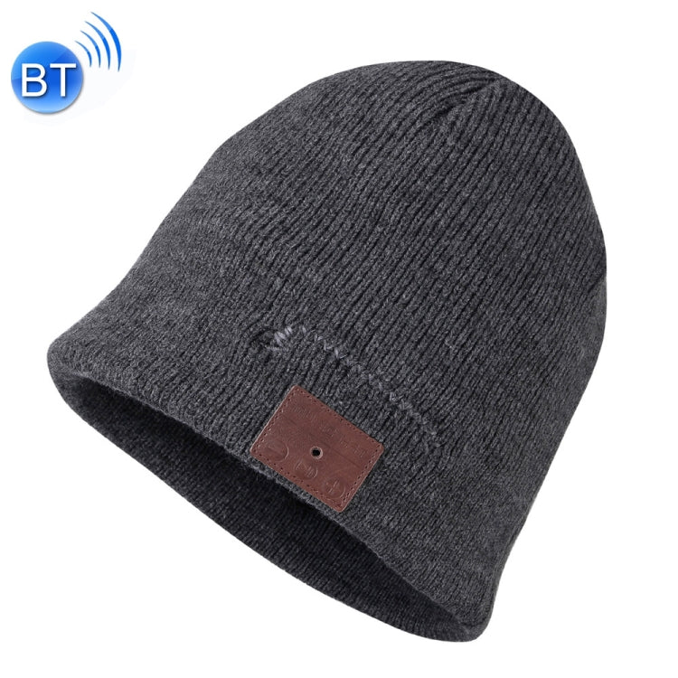 Bluetooth Warm Knit Hat, Supports Phone Answering & Bluetooth Photo Taking & Music Playing (Dark Gray) - Knitted Cap by PMC Jewellery | Online Shopping South Africa | PMC Jewellery