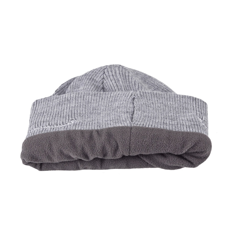 Bluetooth Warm Knit Hat, Supports Phone Answering & Bluetooth Photo Taking & Music Playing (Light Grey) - Knitted Cap by PMC Jewellery | Online Shopping South Africa | PMC Jewellery