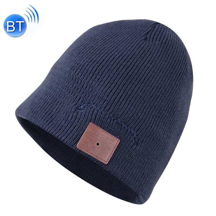 Bluetooth Warm Knit Hat, Supports Phone Answering & Bluetooth Photo Taking & Music Playing (Navy Blue) - Knitted Cap by PMC Jewellery | Online Shopping South Africa | PMC Jewellery