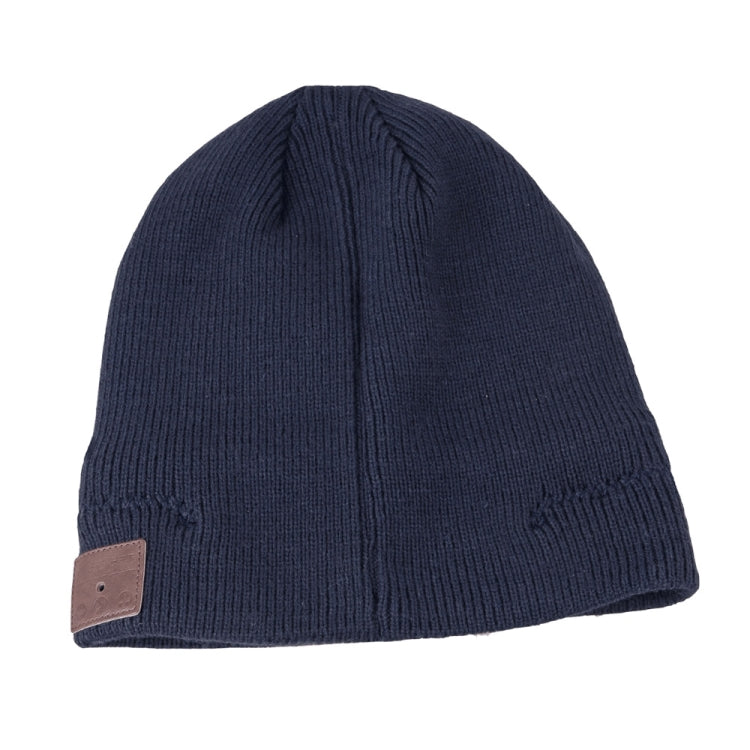 Bluetooth Warm Knit Hat, Supports Phone Answering & Bluetooth Photo Taking & Music Playing (Navy Blue) - Knitted Cap by PMC Jewellery | Online Shopping South Africa | PMC Jewellery