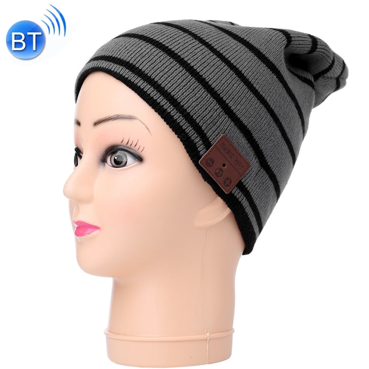 Bluetooth Warm Wide Stripe Knit Hat, Supports Phone Answering & Bluetooth Photo Taking & Music Playing - Knitted Cap by PMC Jewellery | Online Shopping South Africa | PMC Jewellery