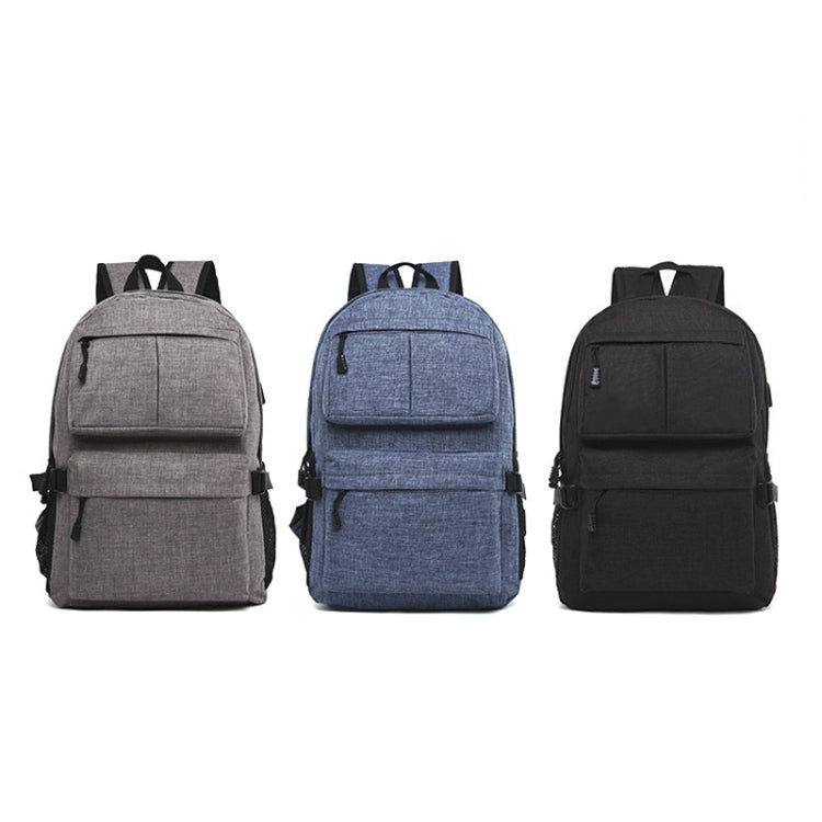 Universal Multi-Function Oxford Cloth Laptop Shoulders Bag Backpack with External USB Charging Port, Size: 46x32x12cm, For 15.6 inch and Below Macbook, Samsung, Lenovo, Sony, DELL Alienware, CHUWI, ASUS, HP(Black) - Backpack by PMC Jewellery | Online Shopping South Africa | PMC Jewellery