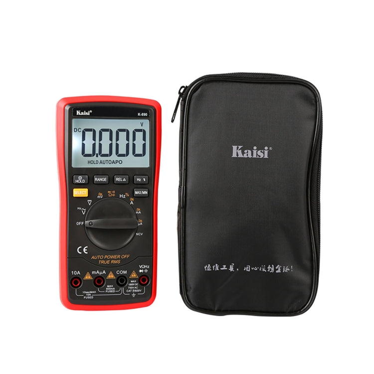 Kaisi K-890 Professional LCD Digital Multimeter Electrical Handheld Digital Multimeter Tester - Current & Voltage Tester by Kaisi | Online Shopping South Africa | PMC Jewellery | Buy Now Pay Later Mobicred