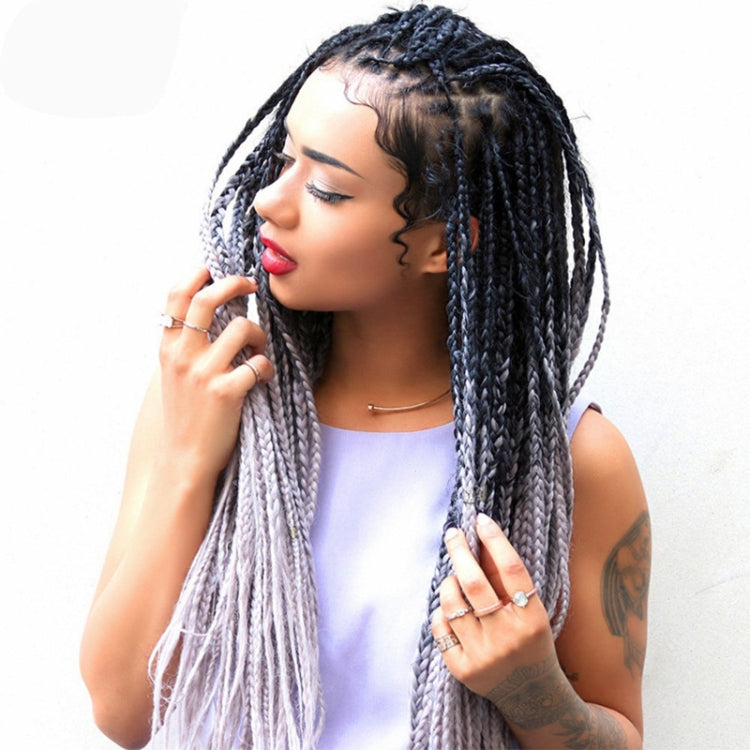 Fashion Color Gradient Individual Braid Wigs Chemical Fiber Big Braids, Length: 60cm(04 Black+Red) - Wigs by PMC Jewellery | Online Shopping South Africa | PMC Jewellery