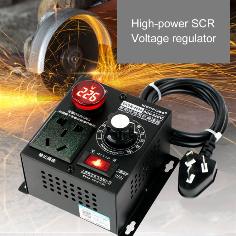 DADR-4000W Single-phase AC Fan Speed Controller, CN Plug - free shipping - PMC TechLife - Order now!