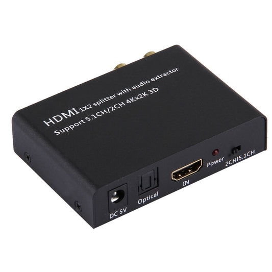 HDMI 1x2 Splitter with Audio Extractor, Support 5.1CH / 2CH, 4Kx2K, 3D - Splitter by PMC Jewellery | Online Shopping South Africa | PMC Jewellery