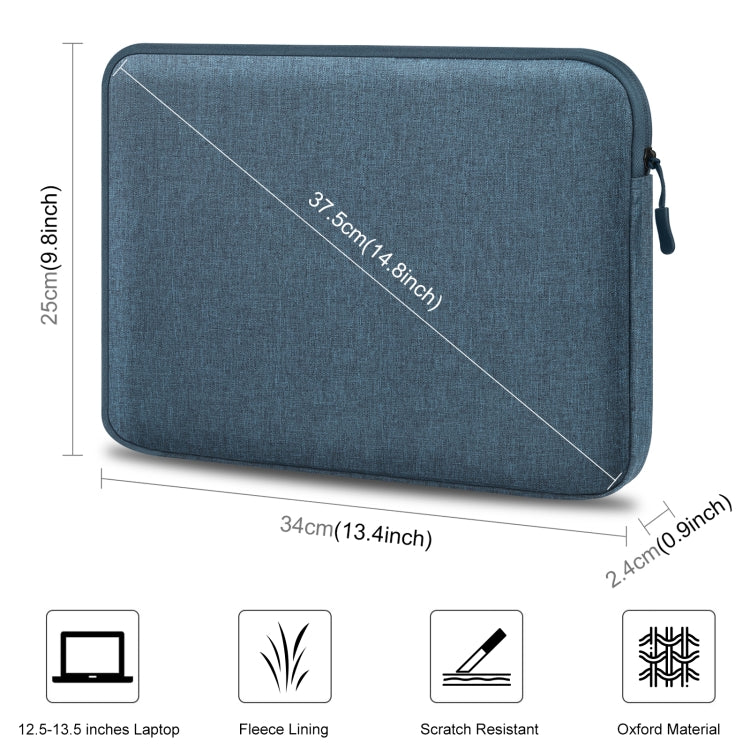 HAWEEL 13 inch Laptop Sleeve Case Zipper Briefcase Bag for 12.5-13.5 inch Laptop(Dark Blue) - 12.1 inch by HAWEEL | Online Shopping South Africa | PMC Jewellery