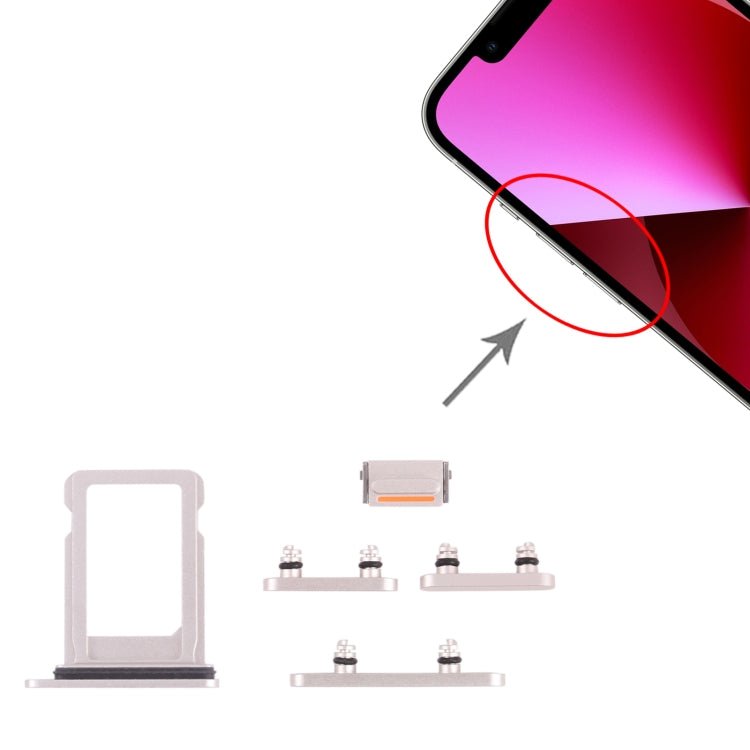 SIM Card Tray + Side Keys for iPhone 13(Starlight) - Others by PMC TechLife | Online Shopping South Africa | PMC TechLife