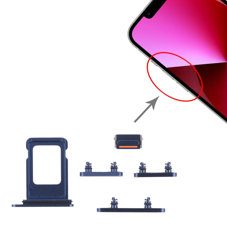 SIM Card Tray + SIM Card Tray + Side Keys for iPhone 13(Blue) - Others by PMC TechLife | Online Shopping South Africa | PMC TechLife