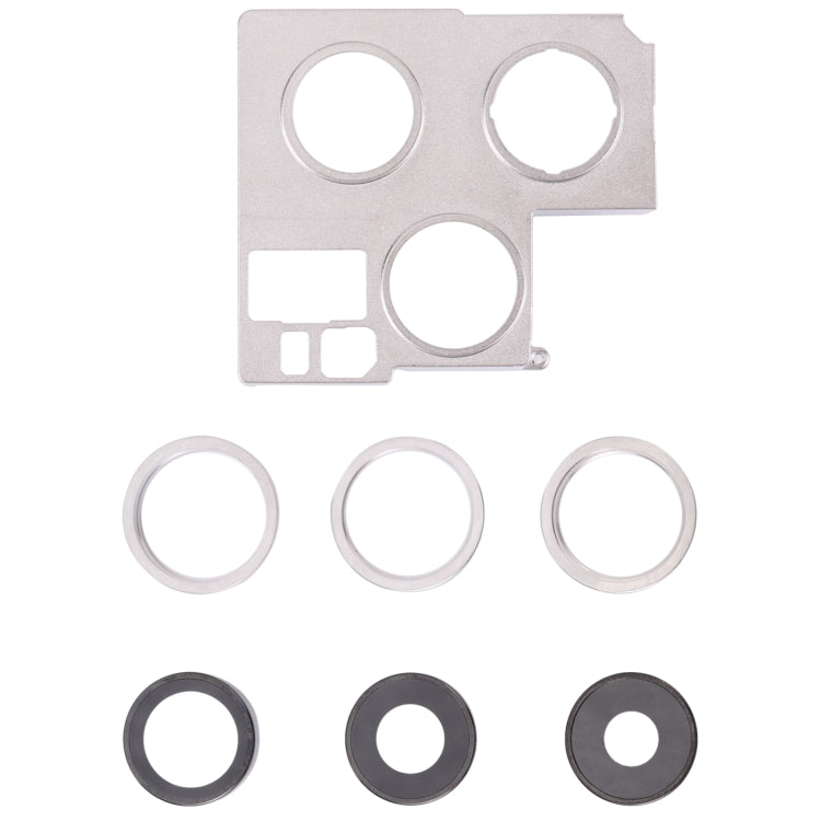 Camera Lens Cover With Retaining Bracket for iPhone 13 Pro Max(Silver) - Camera Series by PMC TechLife | Online Shopping South Africa | PMC TechLife