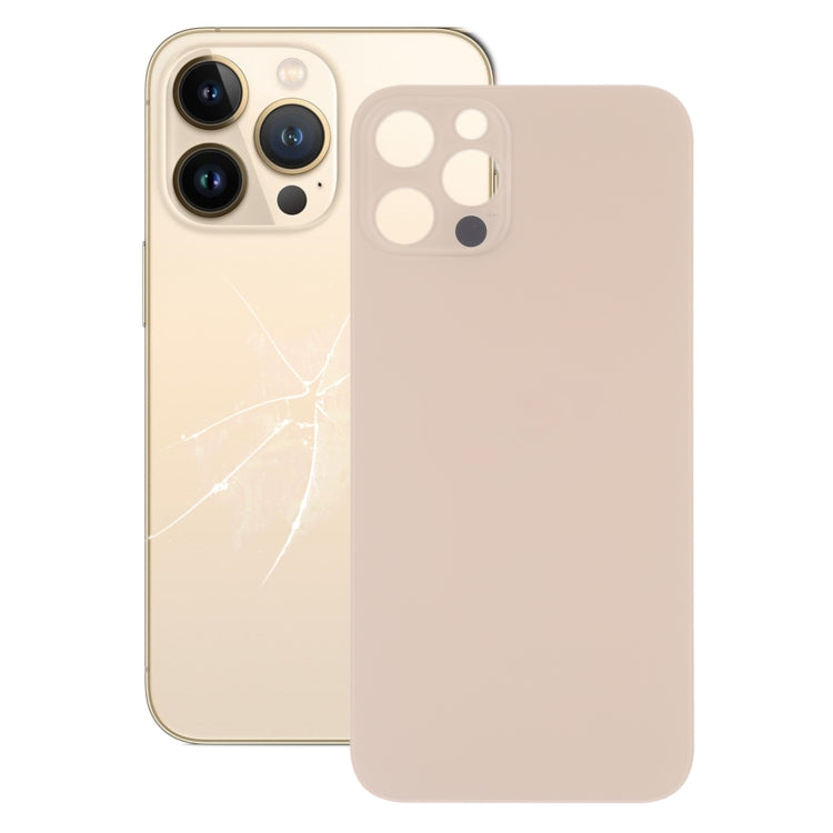 Easy Replacement Big Camera Hole Glass Back Battery Cover for iPhone 13 Pro Max(Gold) - Back Cover by PMC TechLife | Online Shopping South Africa | PMC TechLife