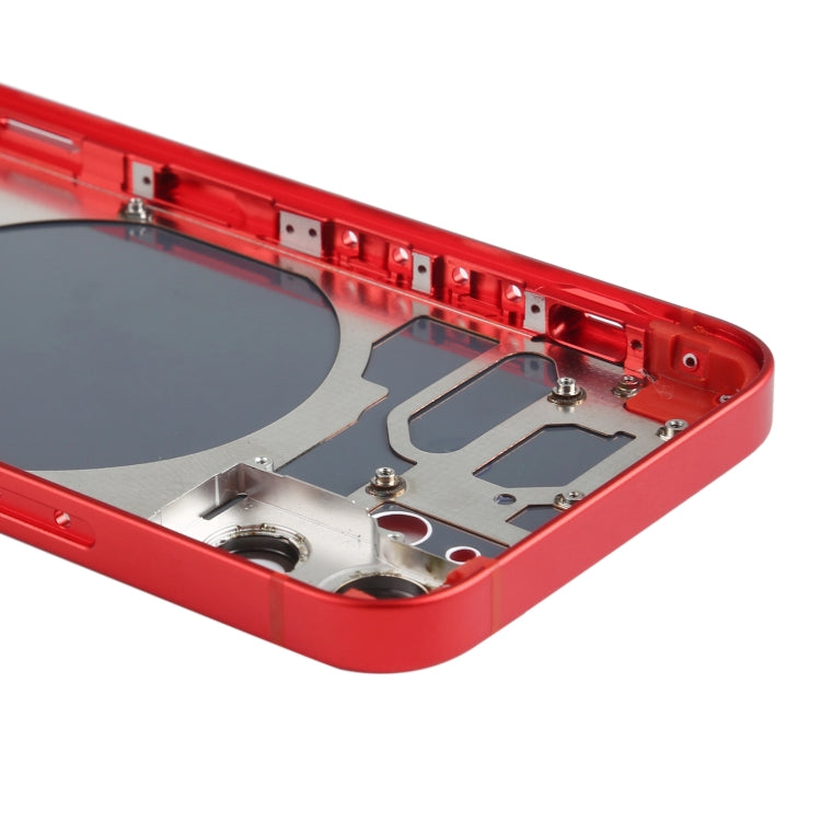 Back Housing Cover with SIM Card Tray & Side  Keys & Camera Lens for iPhone 12 mini(Red) - Back Cover by PMC TechLife | Online Shopping South Africa | PMC TechLife