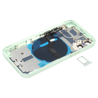 Battery Back Cover (with Side Keys & Card Tray & Power + Volume Flex Cable & Wireless Charging Module) for iPhone 12 Mini(Green) - Back Cover by PMC Jewellery | Online Shopping South Africa | PMC Jewellery