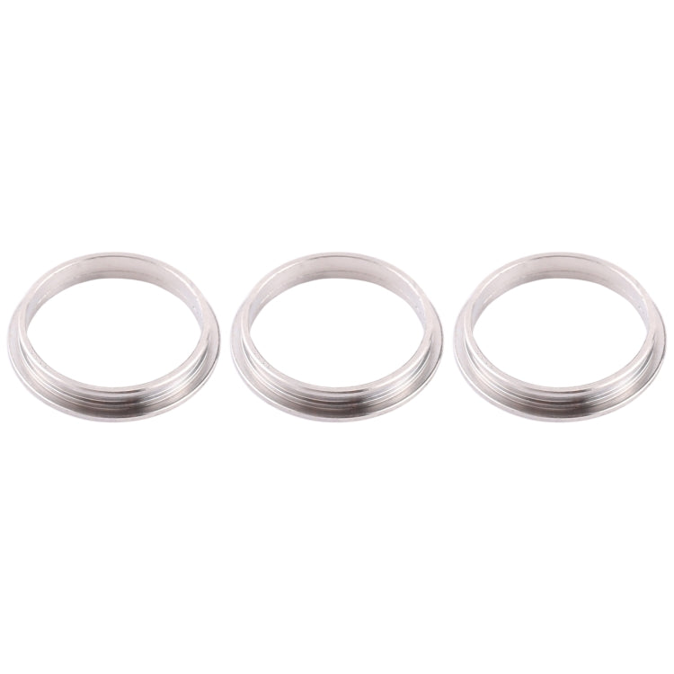 3 PCS Rear Camera Glass Lens Metal Protector Hoop Ring for iPhone 12 Pro Max(Silver) - Camera Series by PMC Jewellery | Online Shopping South Africa | PMC Jewellery