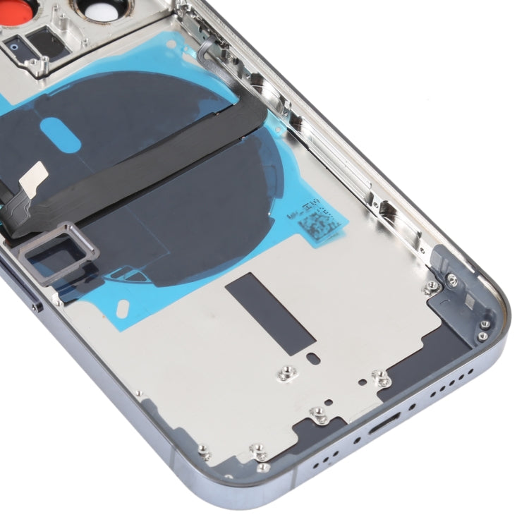 For iPhone 13 Pro Battery Back Cover with Side Keys & Card Tray & Power + Volume Flex Cable & Wireless Charging Module(Blue) - Back Cover by PMC TechLife | Online Shopping South Africa | PMC TechLife | Buy Now Pay Later Mobicred