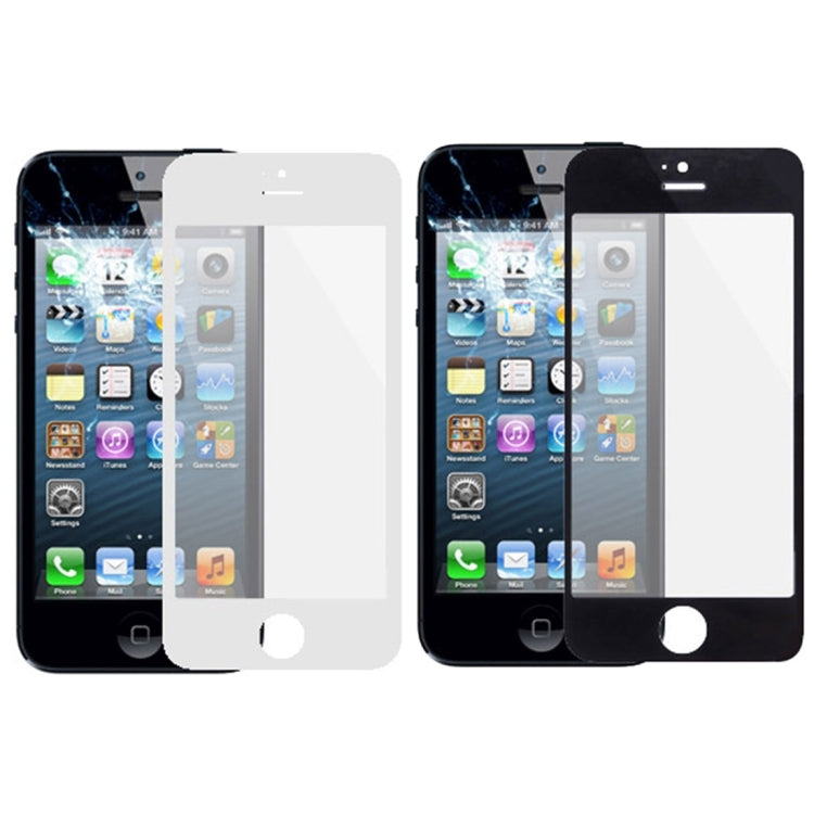 5 PCS Black + 5 PCS White for iPhone 5 & 5S Front Screen Outer Glass Lens - iPhone 5 Parts by PMC Jewellery | Online Shopping South Africa | PMC Jewellery