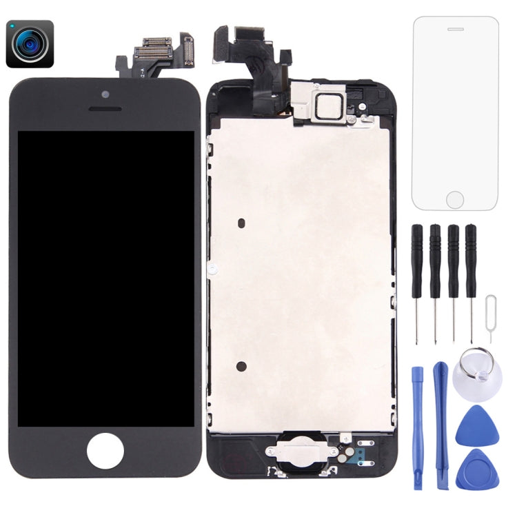 TFT LCD Screen for iPhone 5 Digitizer Full Assembly with Front Camera (Black) - iPhone 5 Parts by PMC Jewellery | Online Shopping South Africa | PMC Jewellery