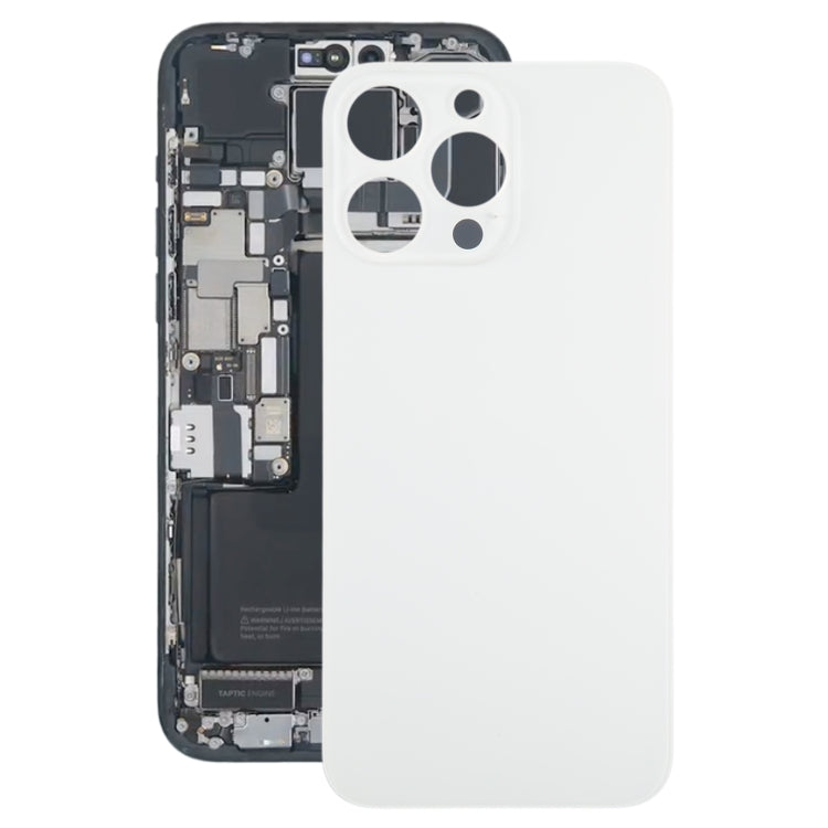 For iPhone 15 Pro Glass Battery Back Cover(White) -  by PMC TechLife | Online Shopping South Africa | PMC TechLife