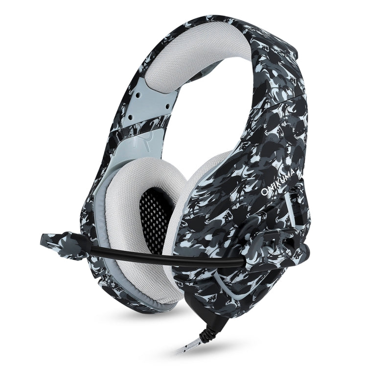 ONIKUMA K1-B Deep Bass Noise Canceling Camouflage Gaming Headphone with Microphone(Grey) - Multimedia Headset by ONIKUMA | Online Shopping South Africa | PMC Jewellery | Buy Now Pay Later Mobicred