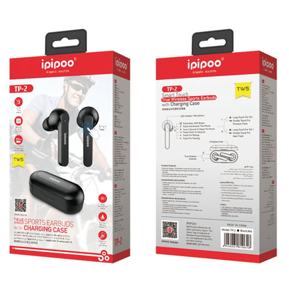 ipipoo TP-2 TWS Bluetooth V5.0 Headset(Black) - TWS Earphone by ipipoo | Online Shopping South Africa | PMC Jewellery