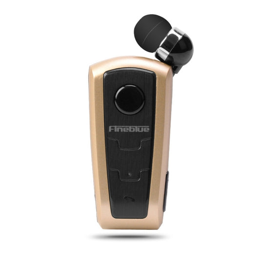 Fineblue F910 CSR4.1 Retractable Cable Caller Vibration Reminder Anti-theft Bluetooth Headset(Gold) - Bluetooth Earphone by Fineblue | Online Shopping South Africa | PMC Jewellery | Buy Now Pay Later Mobicred