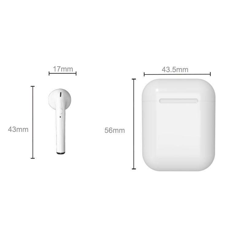 i9 Wireless TWS Sport Bilateral Stereo Bluetooth 5.0 Headset with Charging Box, Push-button Version(White) - TWS Earphone by PMC TechLife | Online Shopping South Africa | PMC TechLife