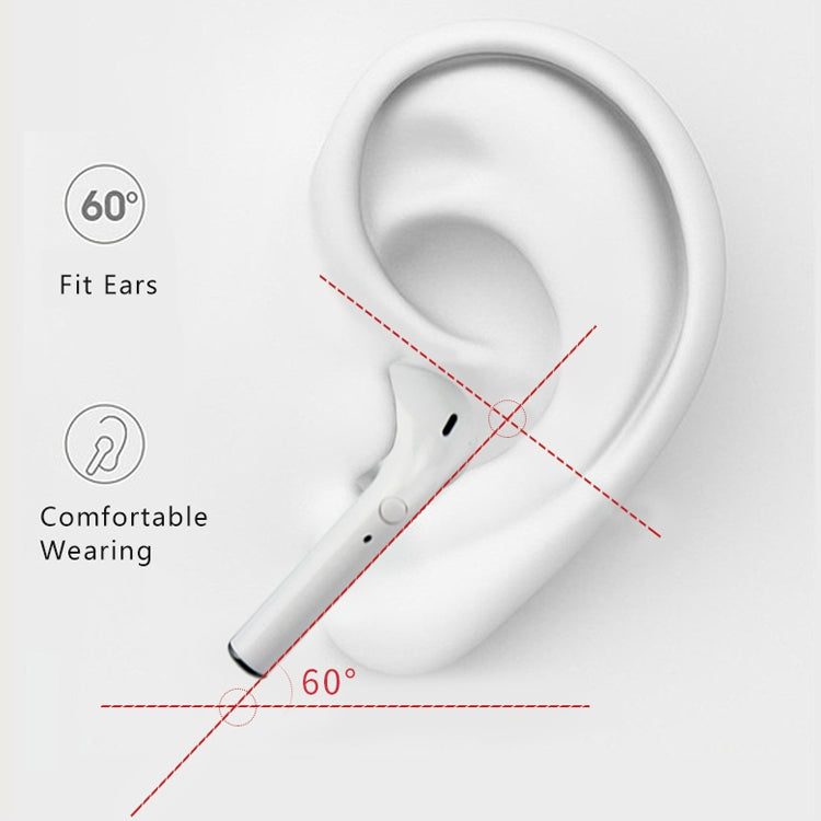 i9 Wireless TWS Sport Bilateral Stereo Bluetooth 5.0 Headset with Charging Box, Push-button Version(White) - TWS Earphone by PMC TechLife | Online Shopping South Africa | PMC TechLife